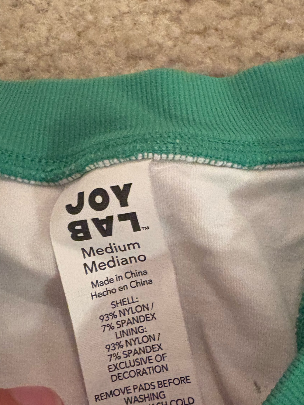 JoyLab Green & White Striped Tank Top and Solid Green Short Set - Picture 3 of 3